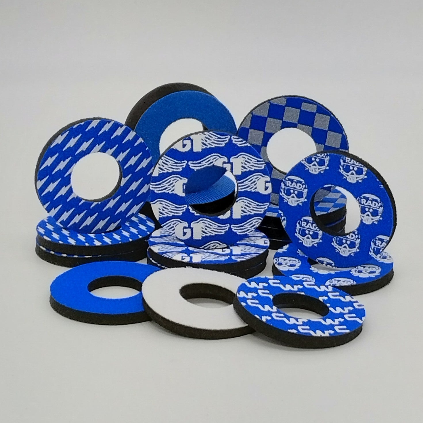 blue bmx grip donuts