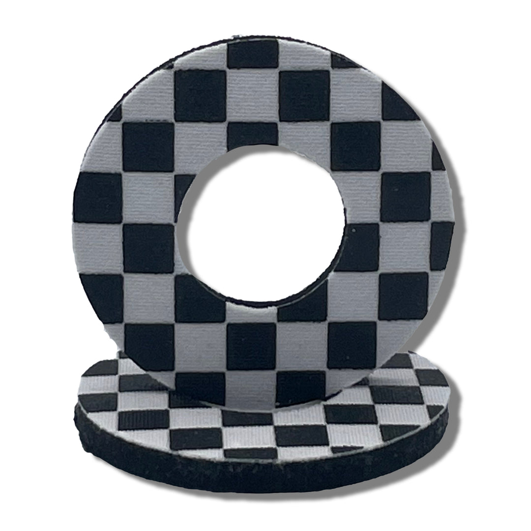 Checker Grip Donuts for MX BMX by Flite made in the USA neoprene sold as a pair black and white FliteBMX