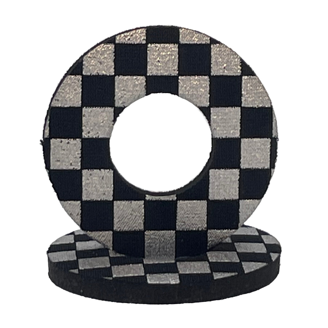 Anodized Grip donuts Black and Chrome for BMX/MX by Flite BMX FliteBMX