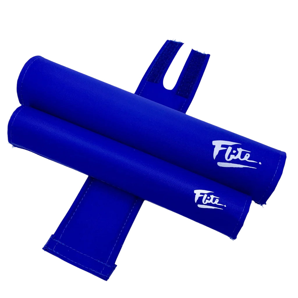 80's logo Flite BMX pad set extra wide for cruiser handlebars Frame bar stem pad made in the USA