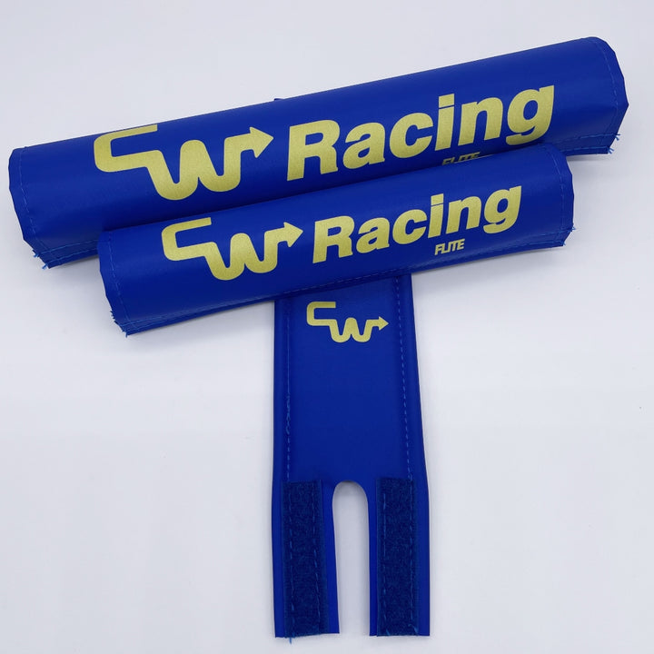CW Racing BMX padsets by Flite pad set frame bar stem original artwork blue yellow