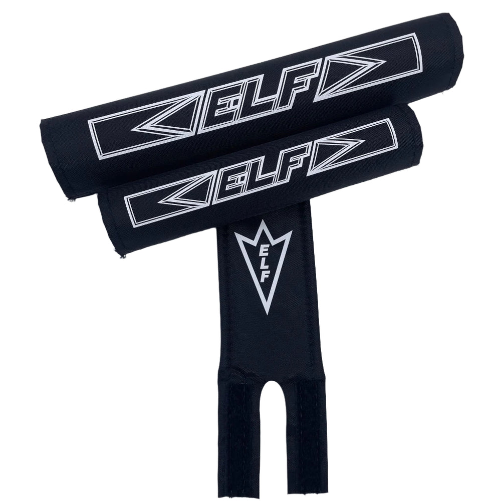 ELF BMX pad set Extra Light Frame bar stem original logo by Flite ELF was built out of Love made in the USA textured nylon print 1983 '83