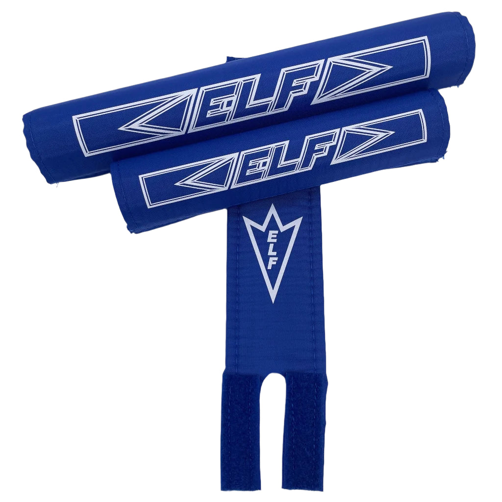 ELF BMX pad set Extra Light Frame bar stem original logo by Flite ELF was built out of Love made in the USA textured nylon print 1983 '83