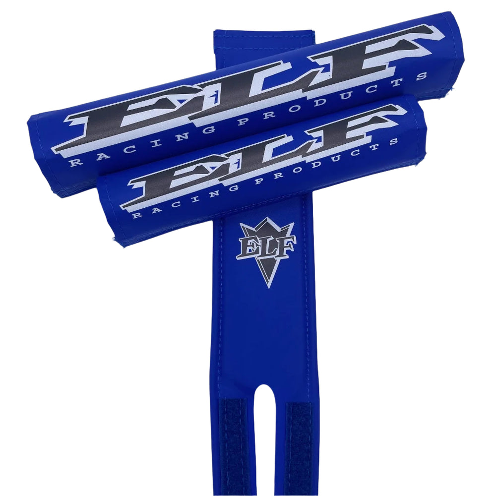 ELF BMX pad set Extra Light Frame bar stem original logo by Flite ELF was built out of Love made in the USA blue black