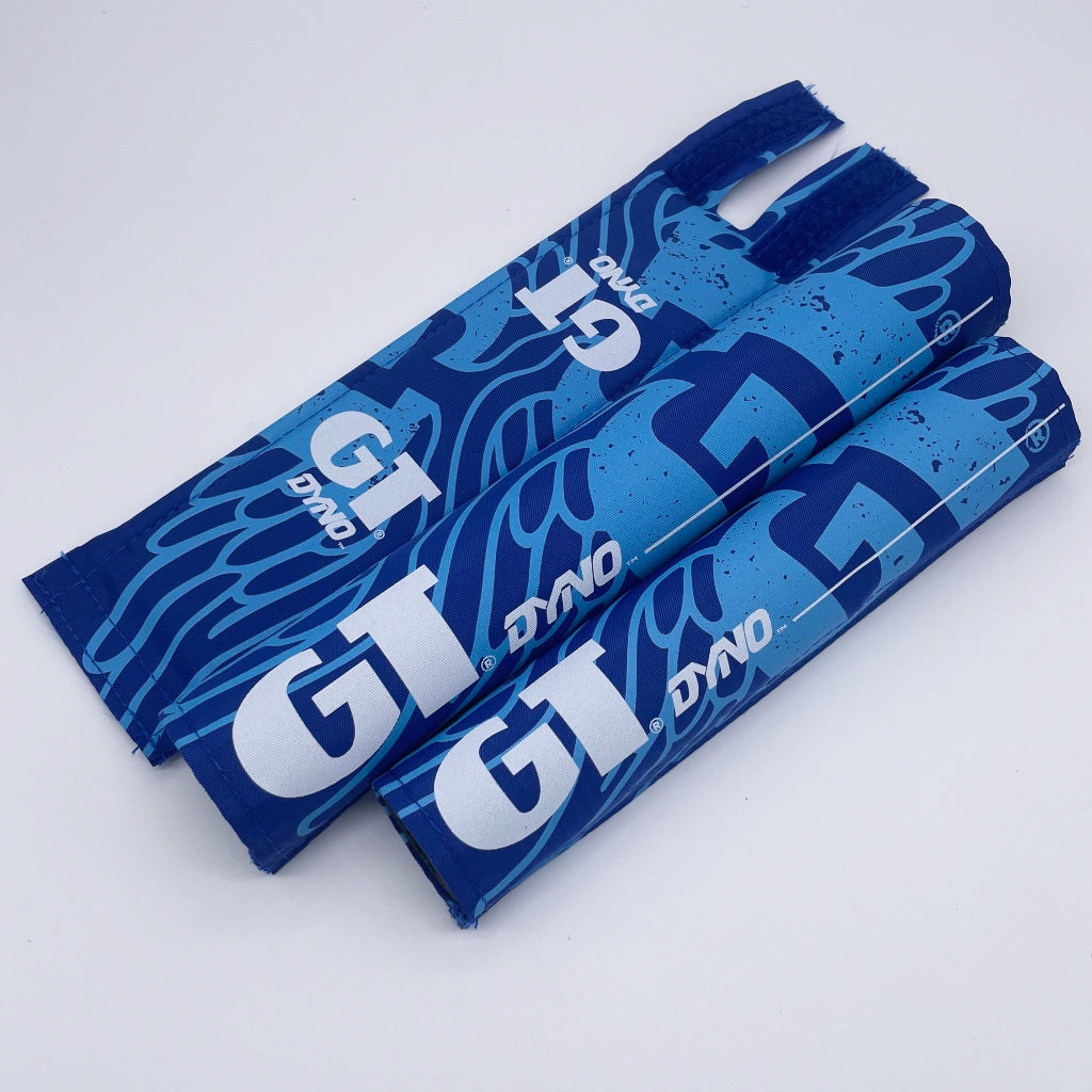 GT Dyno 1989-1991 BMX Pad Sets by Flite Blue white 3 piece set frame pad bar pad stem pad
