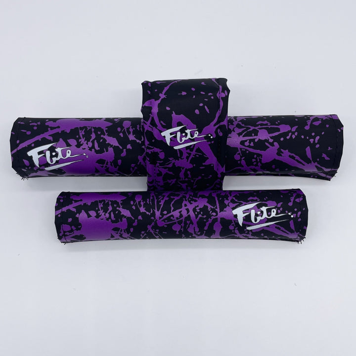 purple paint drip bmx padset by flite