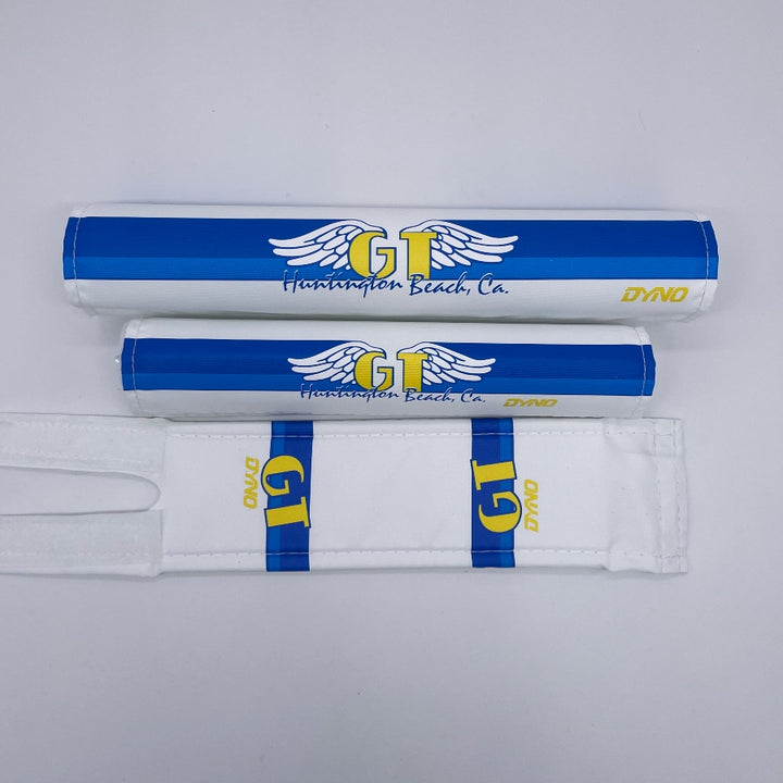 GT '86 - '88 Huntington Beach Pad Sets by Flite 3 piece set frame pad bar pad stem pad no grommet blues with yellow
