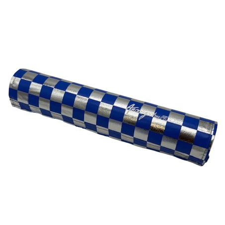 Anodized Blue / Chrome Checker Bar and Frame Pads