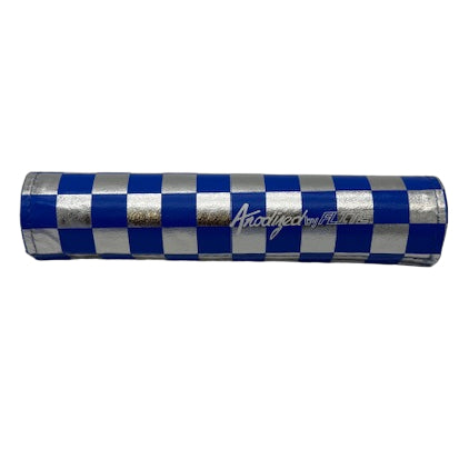 Anodized Blue / Chrome Checker Bar and Frame Pads