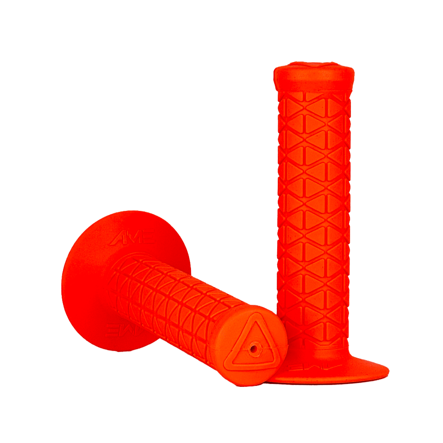 fluorescent orange a'me tri grips bmx
