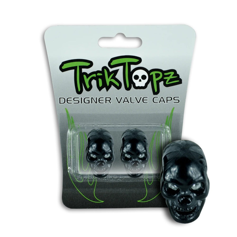 Black Skull Valve stem cap Schraeder BMX Bicycle