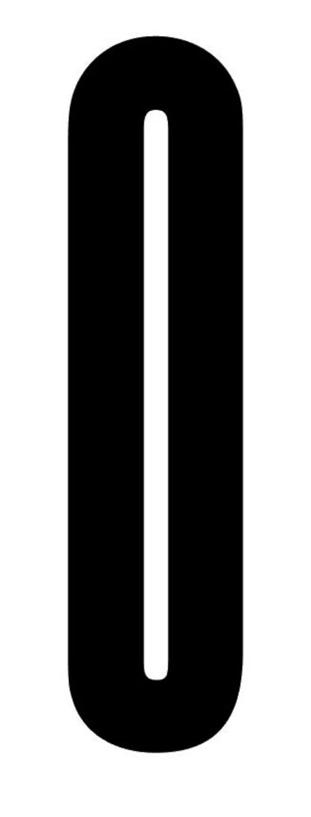 Number decal black vinyl number zero 