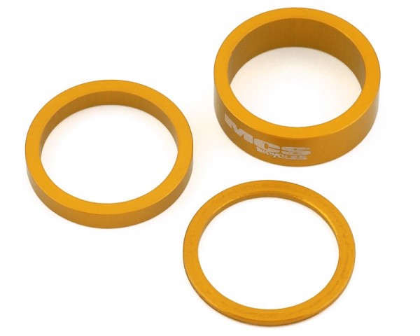yellow gold MCS old school bmx bicycle head spacer 