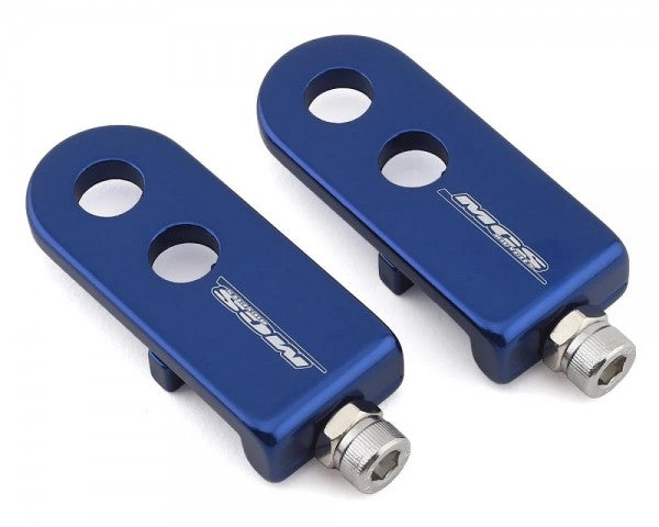 MCS 3/8" CHAIN TENSIONERS Compatible with 3/8 inch and 10mm axles available in Blue sold by Flite BMX