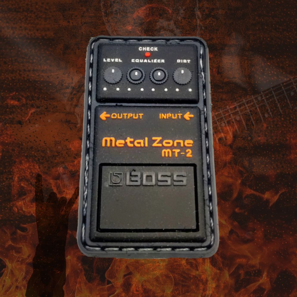 boss metal zone edc patch flame bkgd