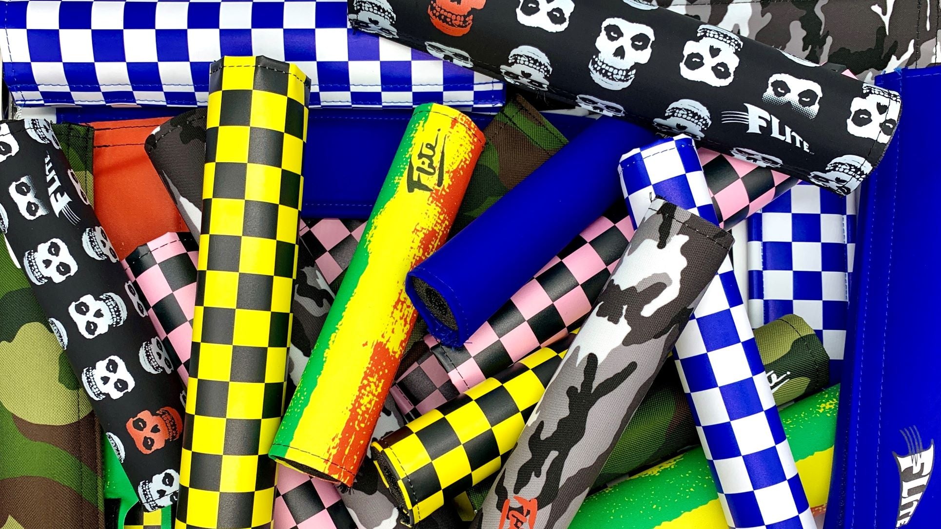 Flite BMX pad sets in a variety of styles
