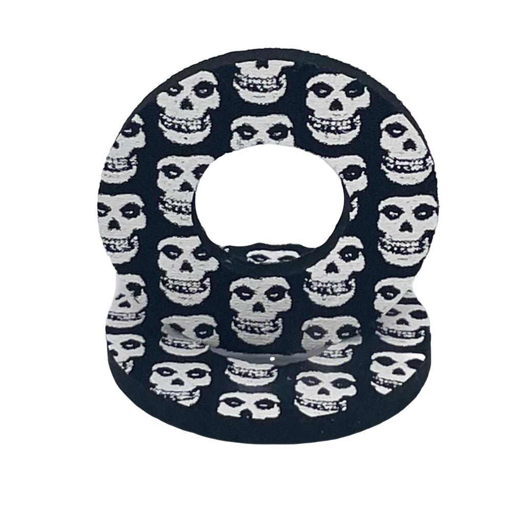 Grip donuts for MX or BMX Skull Print made by FliteBMX in the USA sold as a pair