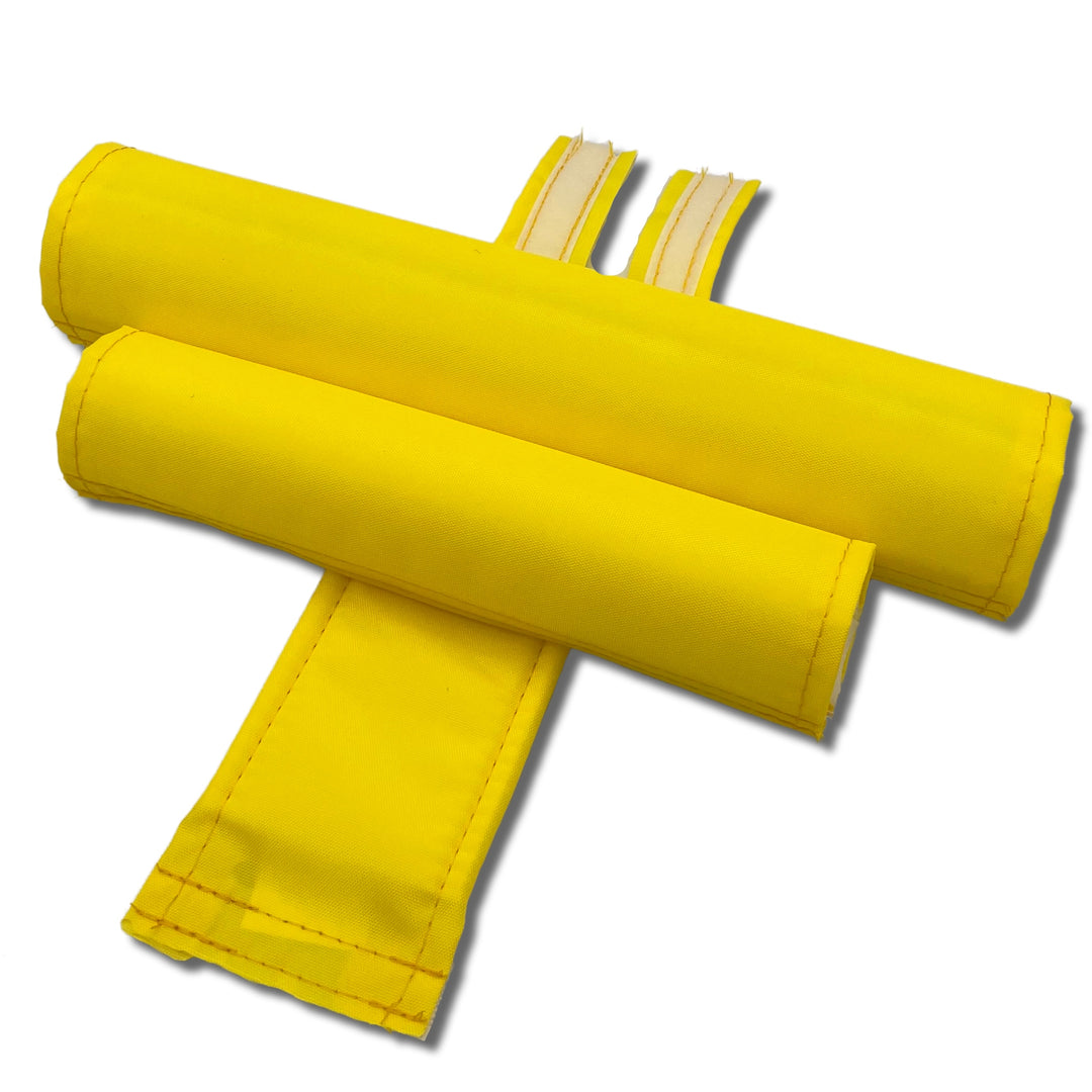 Textured Nylon Solid Yellow 3 piece BMX padset by Flite frame bar stem pads