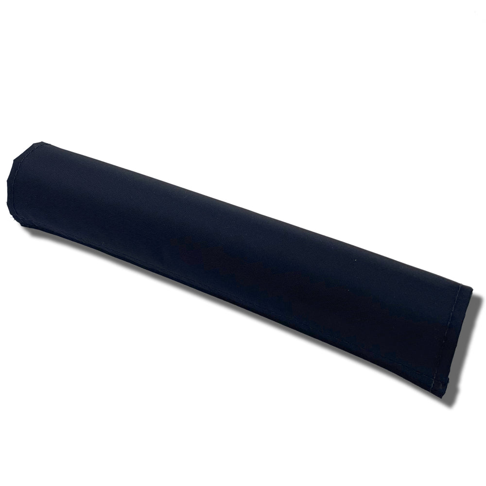Textured nylon solid color black frame pad available in multiple top tube diameters