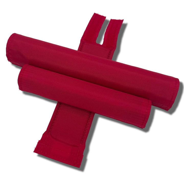 Textured Nylon Solid Red 3 piece BMX padset by Flite great for personalization with heat transfer
