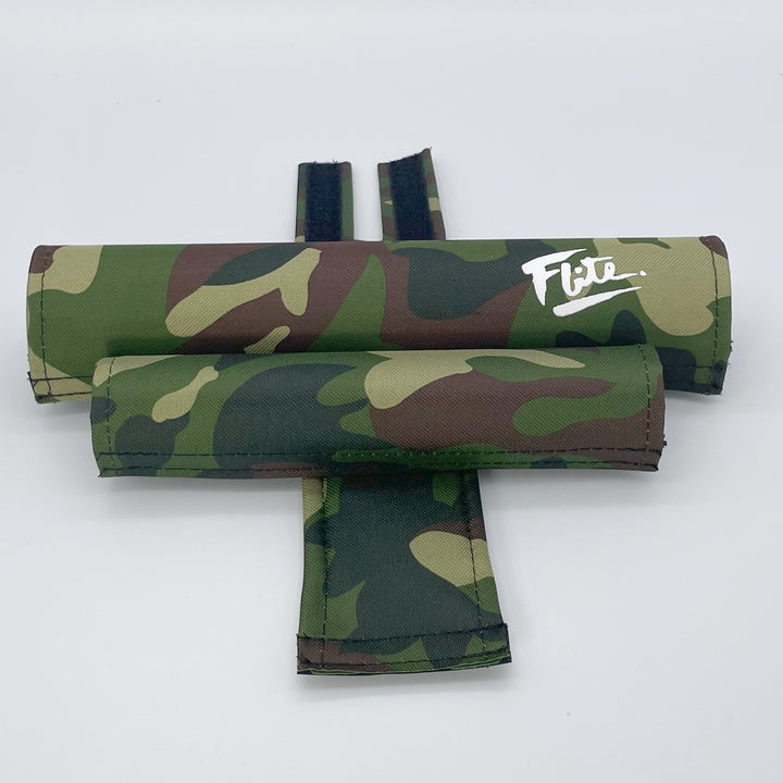 Woodland camo pad set by Flite BMX 3 piece set frame bar stem with foam