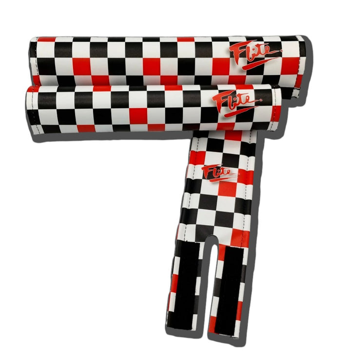 red white black bmx vans triple checker padset 