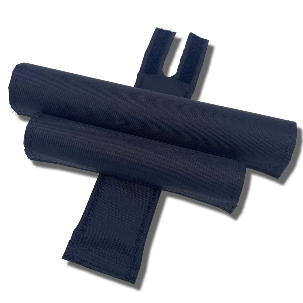 Textured Nylon Solid Black color 3 piece BMX set by FliteBMX bar stem frame 