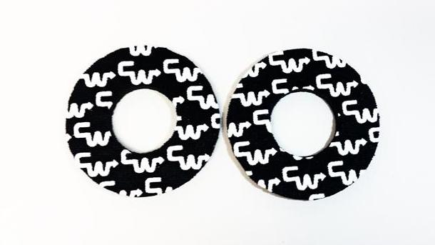 Black White CW Racing Grip Donuts BMX 