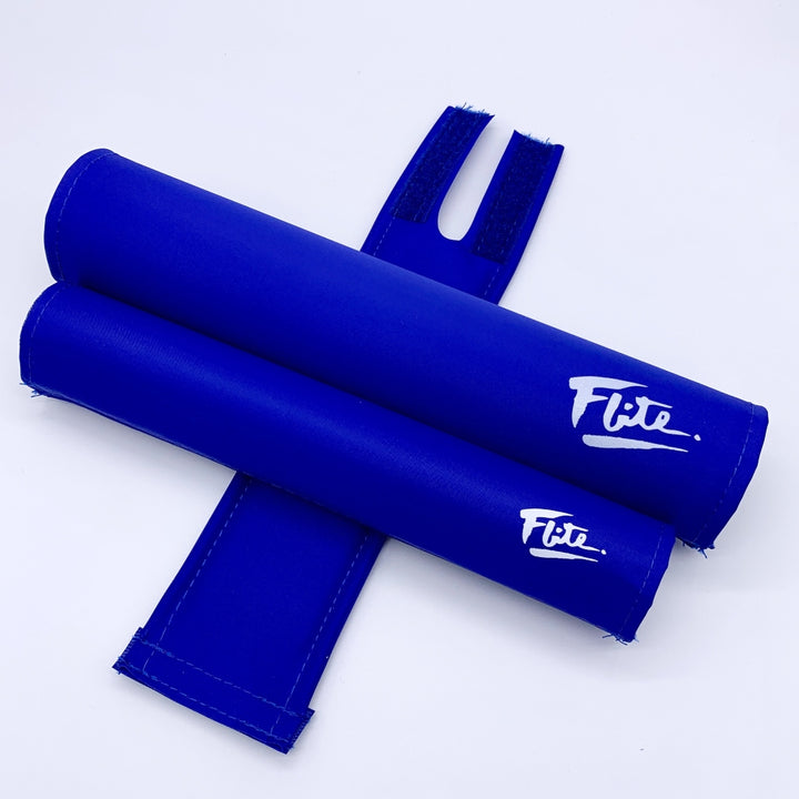 80's logo Flite BMX pad set extra wide for cruiser handlebars Frame bar stem pad made in the USA