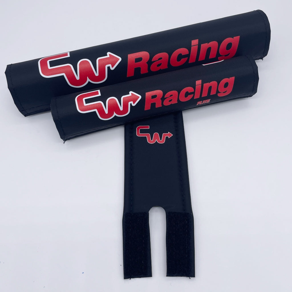 CW Racing BMX padsets by Flite pad set frame bar stem original artwork black red
