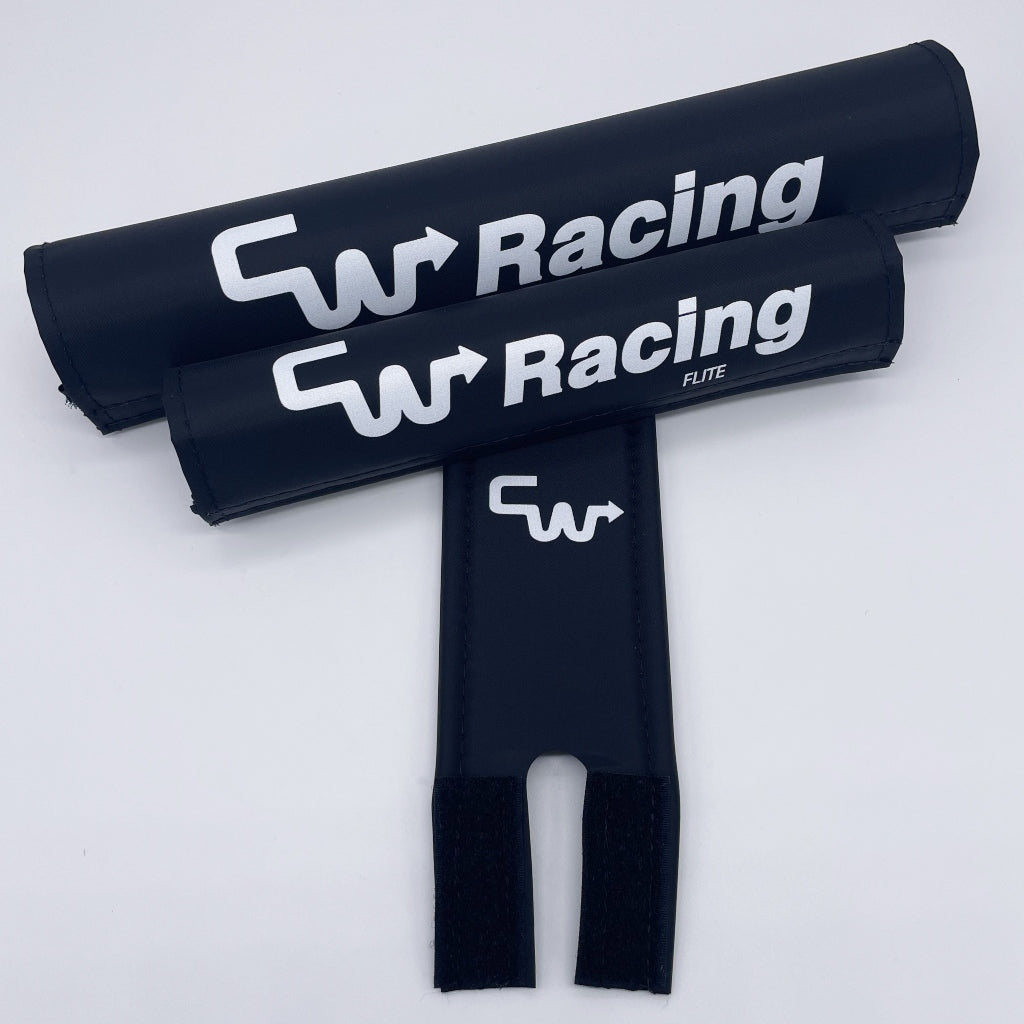 CW Racing BMX padsets by Flite pad set frame bar stem original artwork black white