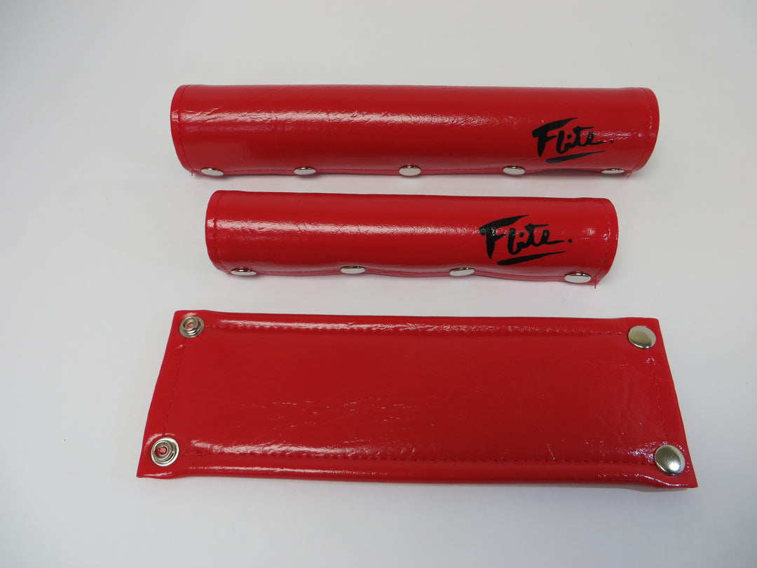 Red BMX Vinyl Pads Flite Logo 