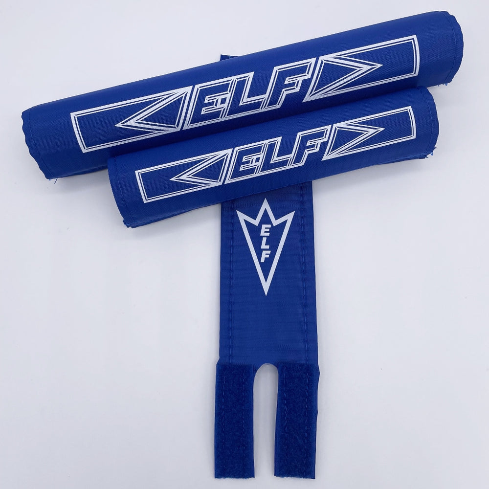 ELF BMX pad set Extra Light Frame bar stem original logo by Flite ELF was built out of Love made in the USA textured nylon print 1983 '83