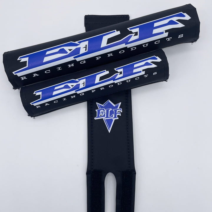 ELF BMX pad set Extra Light Frame bar stem original logo by Flite ELF was built out of Love made in the USA black blue