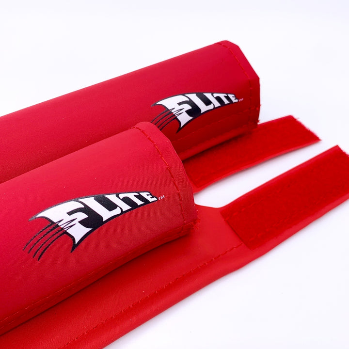 Mid school Flite Logo Pad set for BMX by Flite 3 piece set frame bar stem Red