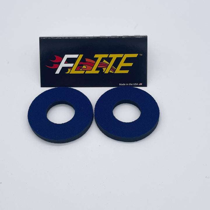 Solid Color Grip donuts for MX BMX sold in a pair made of neoprene by Flite made in the USA navy blue