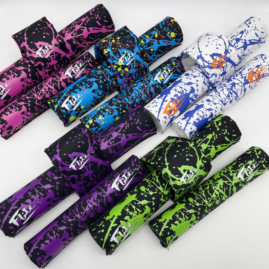 bmx paint splatter pad sets 5 color combos