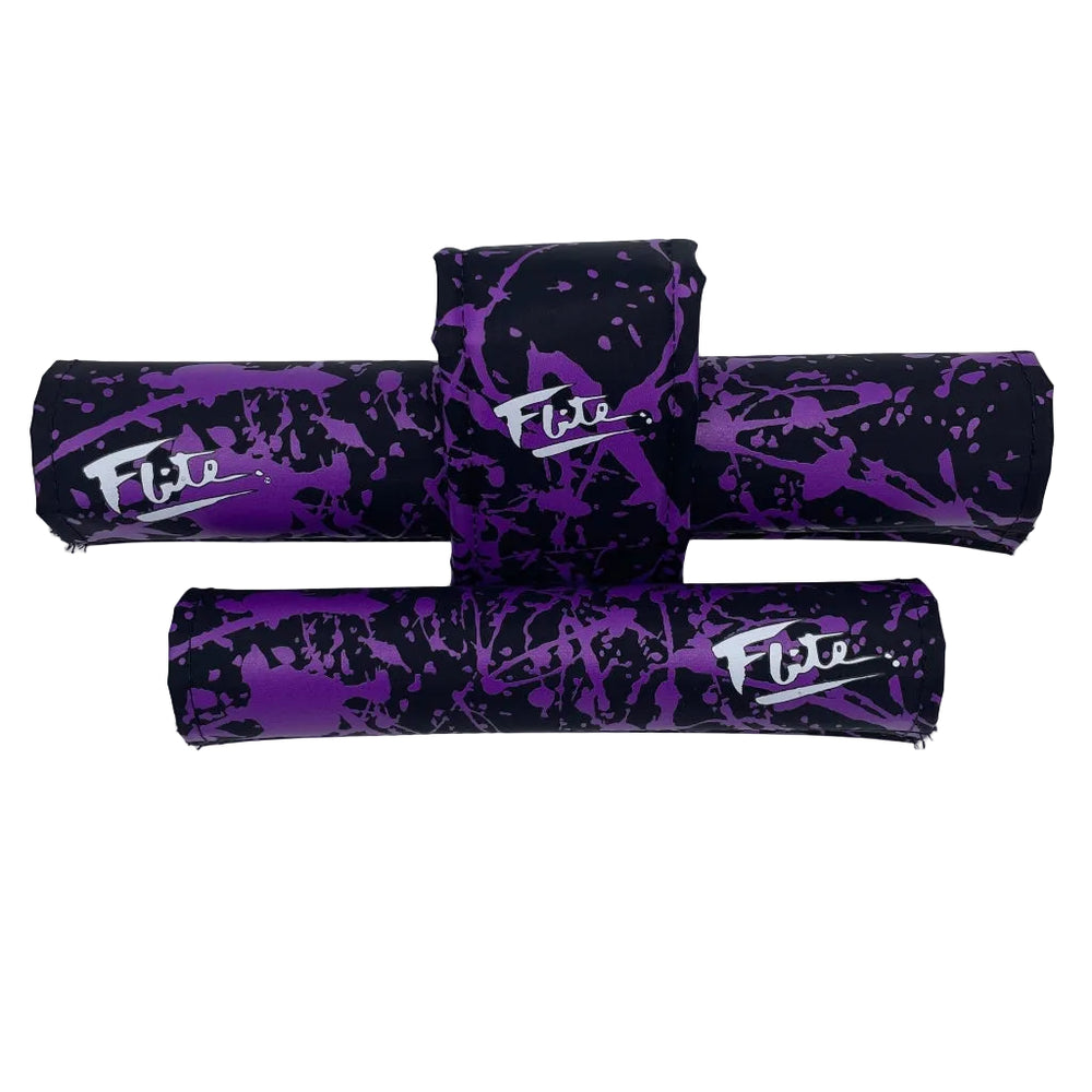 purple paint drip bmx padset by flite