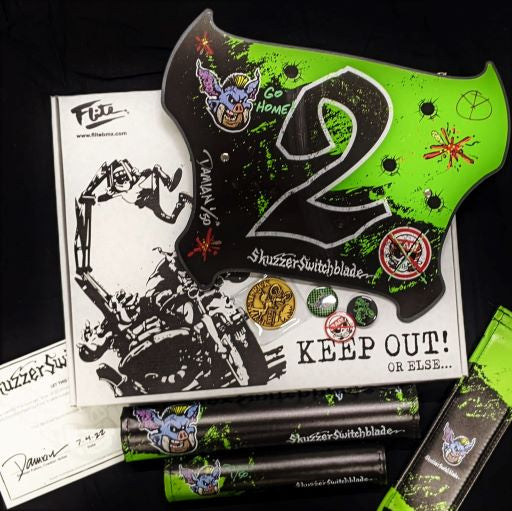 Radical Rick BMX Box Set Skuzzer box, numberplate, pad set, pins, coin, certificate