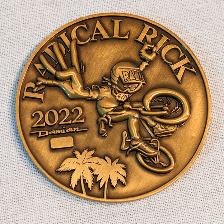 Radical Rick Collector Coin part of 2022 Box set, Damian Fulton, Stay Rad
