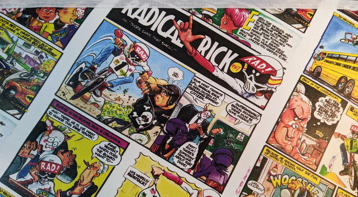 Radical Rick comic strip by Damian Fulton Frame pad bar pad bmx pad set