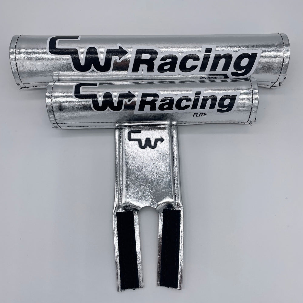 CW Racing BMX padsets by Flite pad set frame bar stem original artwork chrome black