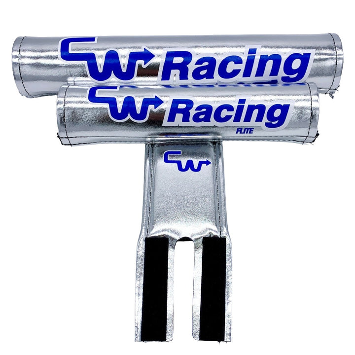 CW Racing BMX padsets by Flite pad set frame bar stem original artwork chrome blue