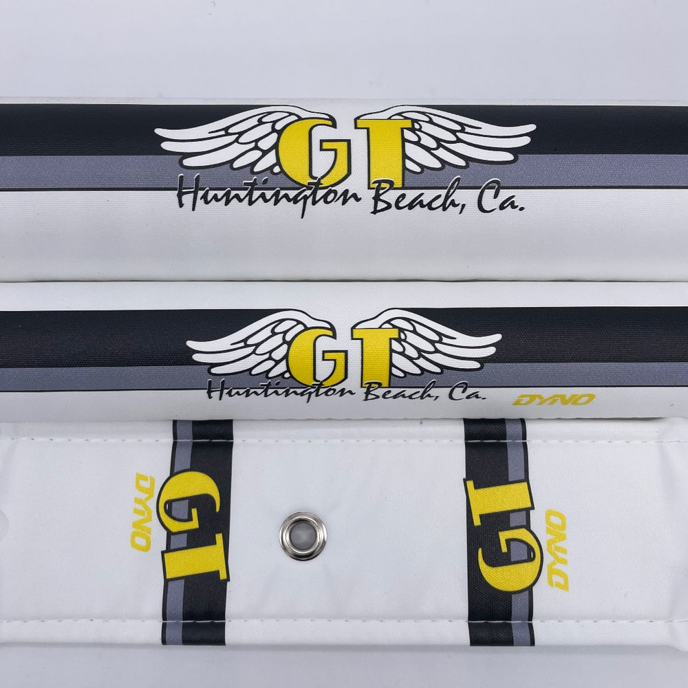 GT '86 - '88 Huntington Beach Pad Sets by Flite 3 piece set frame pad bar pad stem pad with grommet in stem for brake cable black grey yellow