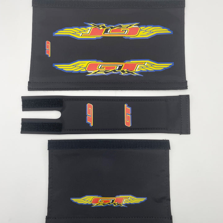 GT Mach One BMX Pad Set by Flite licensed product original artwork 3 piece set frame bar stem pads black