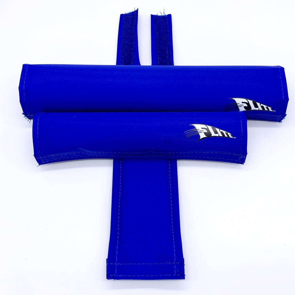 Mid school Flite Logo Pad set for BMX by Flite 3 piece set frame bar stem Blue