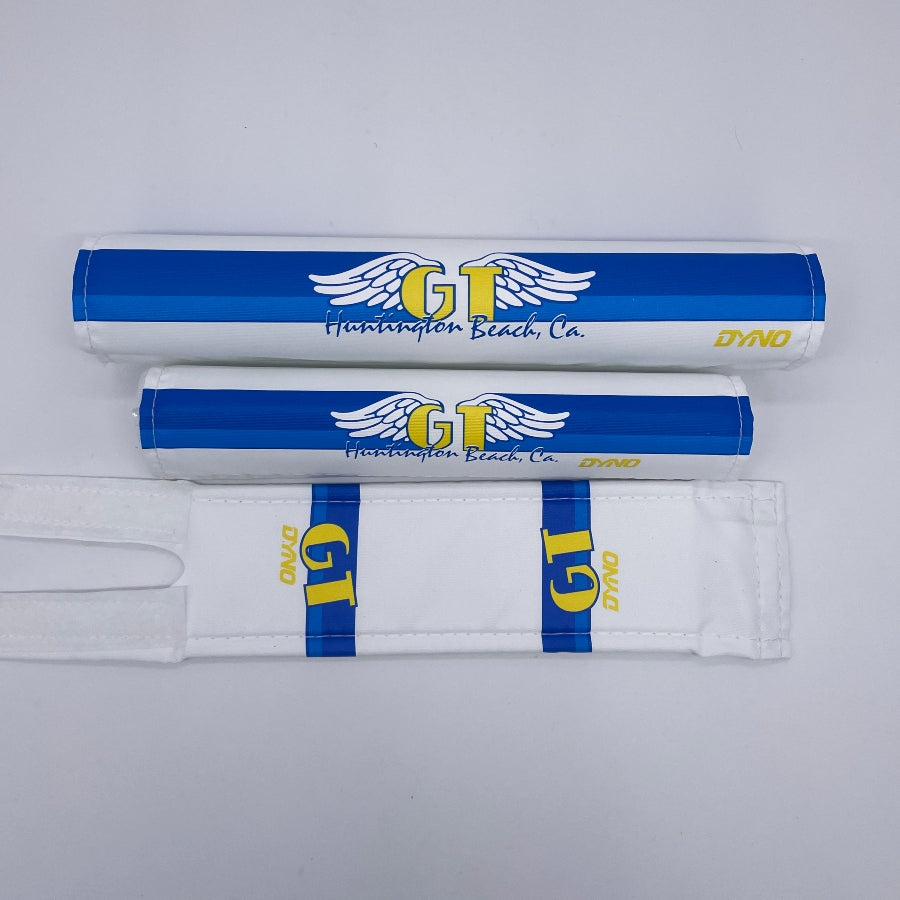 GT '86 - '88 Huntington Beach Pad Sets by Flite 3 piece set frame pad bar pad stem pad no grommet blues with yellow