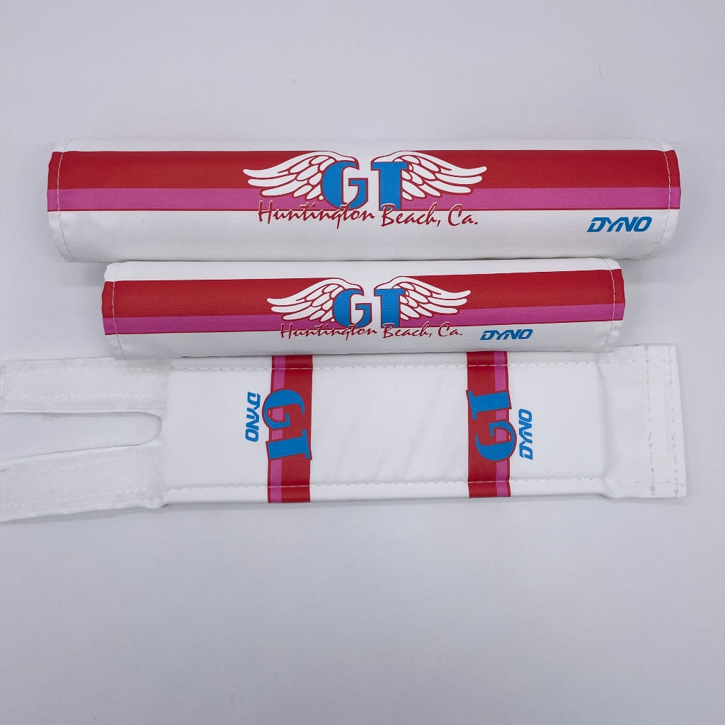 GT '86 - '88 Huntington Beach Pad Sets by Flite 3 piece set frame pad bar pad stem pad no grommet pink red